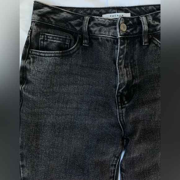 PacSun Black Washed Mom Jeans - Picture 7 of 16